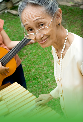 a beautiful elderly woman